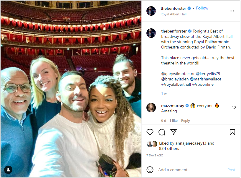 Ben Forster Instagram